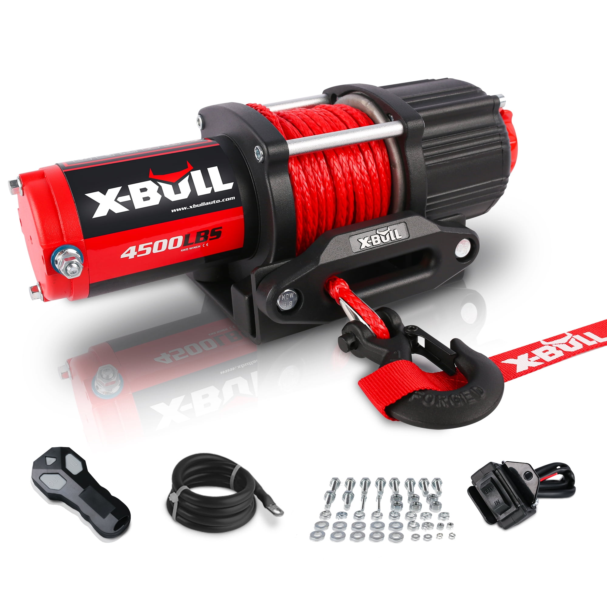 X-BULL 4500lbs ATV/UTV 12V Power Battery Winch Kit