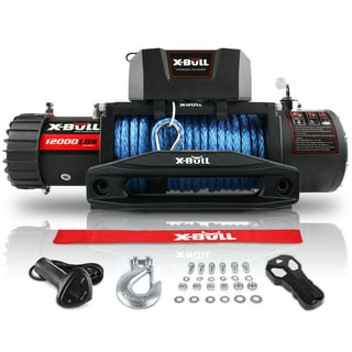 X-BULL Red Synthetic Winch Rope Kit 1/2 x 85ft 32000lbs Winch Line for 4WD Off Road Vehicle Truck SUV ATV UTV