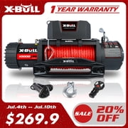 X-BULL 12V 10000LBS Electric Winch Synthetic Rope with Wireless Remote Tow Truck Jeep Off-Road 4WD