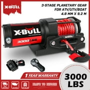X-BULL Electric Winch 12V 3000LBS Synthetic Rope for Towing ATV/UTV Boat Winch Off-Road with Wireless Remote Control