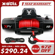 X-BULL XPV 10000LBS Electric Winch 12v Synthetic Rope 2 in 1 Remote Control Truck Trailer Winch 4WD