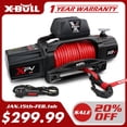 thumbnail image 1 of X-BULL XPV 10000LBS Electric Winch 12v Synthetic Rope 2 in 1 Remote Control Truck Trailer Winch 4WD, 1 of 19