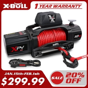 X-BULL XPV 10000LBS Electric Winch 12v Synthetic Rope 2 in 1 Remote Control Truck Trailer Winch 4WD