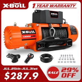 X-BULL Trailer Electric Winch 13000LBS 12V Synthetic Rope Wireless Remote Tow Truck Jeep Off-Road