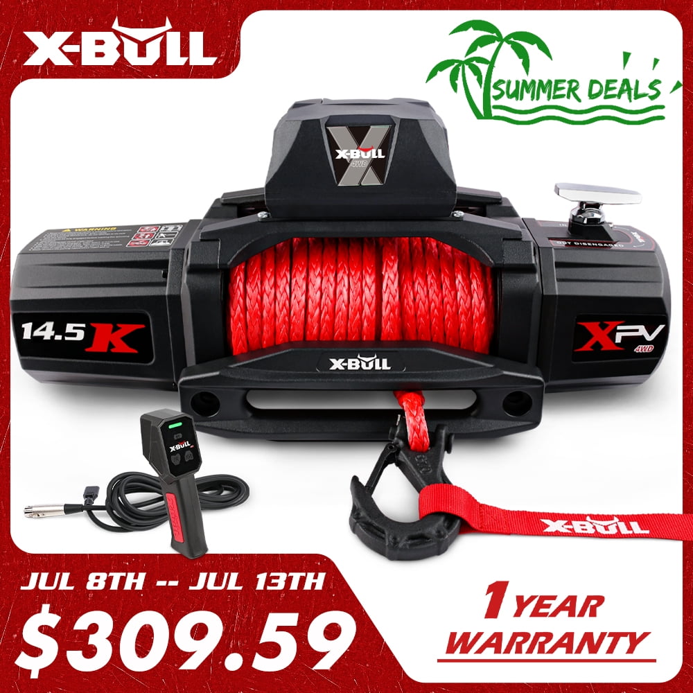 Walmart savings: X-BULL Electric Winch XPV 14500LBS 12V Winch Synthetic Rope SUV Jeep Truck Towing 4WD Off-Road 2 in 1 Wireless Remote Control