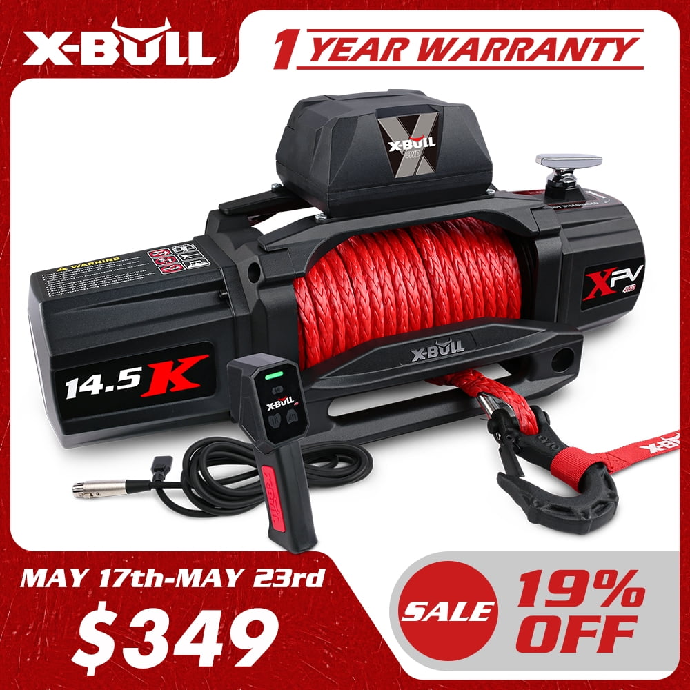 X-BULL Electric Winch XPV 14500LBS 12V Winch Synthetic Rope SUV Jeep Truck Towing 4WD Off-Road 2 in 1 Wireless Remote Control