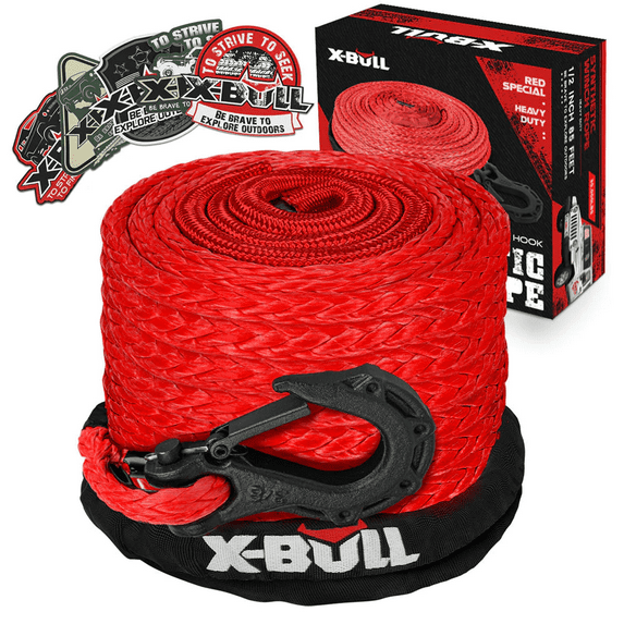 X-BULL Synthetic Winch Rope Kit 1/2" X 85ft 32000 LBS