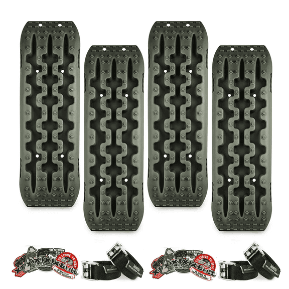 X-BULL Traction Boards 2 Pairs Gen2.0 Sand Track Mud tracks Snow 10T 4WD 4X4 Olive