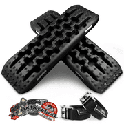 X-BULL Traction Boards 2PCS 10T Recovery Track Traction Mat Sand Mud Trucks Off-road 4X4 Car Tire Ladder Traction Tools Gen2.0 Black