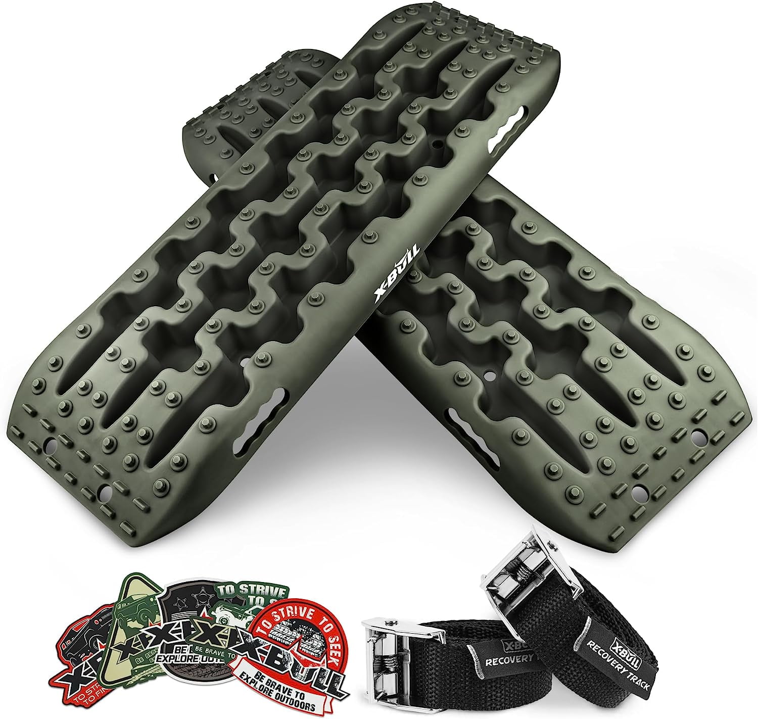 XBULL Traction Boards 2PCS 10T Recovery Track Traction Mat Sand Mud