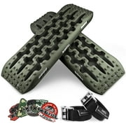 X-BULL Traction Boards 2PCS 10T Recovery Track Traction Mat Sand Mud Trucks Off-road 4X4 Car Tire Ladder Traction Tools Gen2.0 Olive