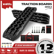 X-BULL Traction Track Traction Boards Kits Recovery Track 2PCS Sand Mud Snow Track Tire Ladder 4WD with Bag+Hardware Black 3.0