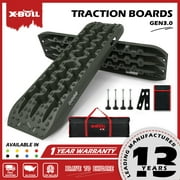 X-BULL Traction Track Traction Boards Kits Recovery Track 2PCS Sand Mud Snow Track Tire Ladder 4WD with Bag+Hardware Olive 3.0