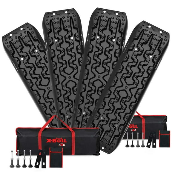 X-BULL Traction boards 2Pairs Sand Tracks Snow Tire Ladder Black Gen3.0