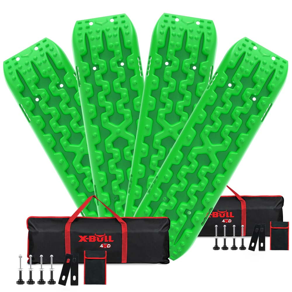 XBULL Traction boards 4PCS Sand Tracks Snow Tire Ladder Green Gen3.0