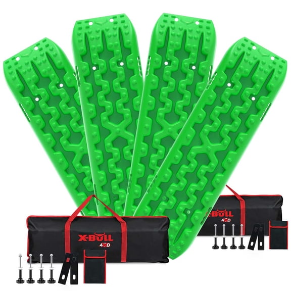 X-BULL Traction boards 4PCS Sand Tracks Snow Tire Ladder Green Gen3.0