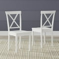 thumbnail image 1 of X-Back Solid Wood Dining Chairs in White (Set of 2), 1 of 4