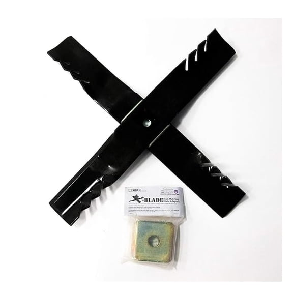 X-Blade Dual Mulching Blade Adapter (3 Wide Blade, 5/8 and 15/16 Center Hole)