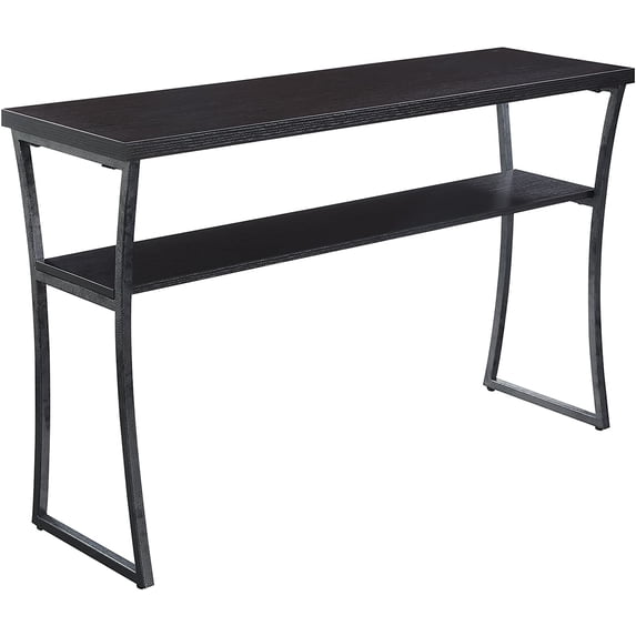 X-Calibur Console Table, Espresso / Slate Gray Frame