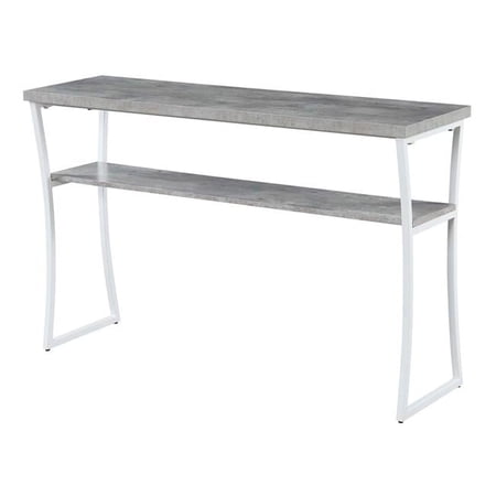 X-Calibur Console Table, Faux Birch & White Frame - 47.25 x 30 x 14 in.