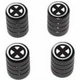 thumbnail image 1 of X Cross Design Tire Rim Wheel Aluminum Valve Stem Caps, Multiple Colors, 1 of 1