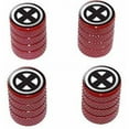 thumbnail image 1 of X Cross Design Tire Rim Wheel Aluminum Valve Stem Caps, Multiple Colors, 1 of 1