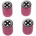 thumbnail image 1 of X Cross Design Tire Rim Wheel Aluminum Valve Stem Caps, Multiple Colors, 1 of 1