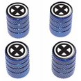 thumbnail image 1 of X Cross Design Tire Rim Wheel Aluminum Valve Stem Caps, Multiple Colors, 1 of 1