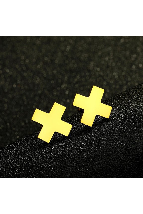 X Cross Plus Polymer Clay Earrings Anniversary Gift