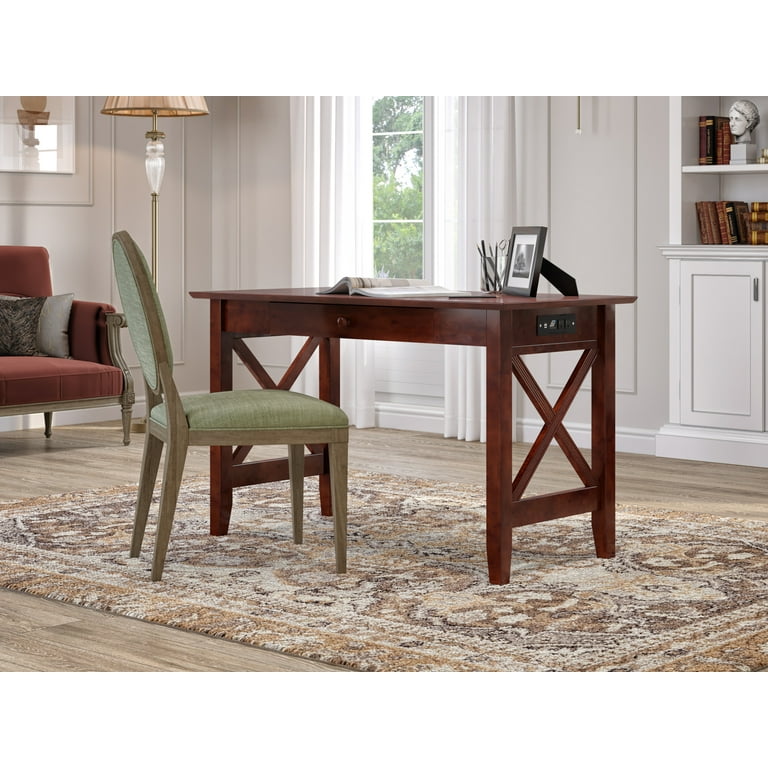 X Design by AFI Solid Wood Writing Desk with Storage Drawer