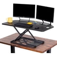 thumbnail image 1 of X-Elite Pro 40" Corner Standing Desk Converter with Pneumatic Lift | Adjustable Sit to Stand Riser, L-Shaped Desks & Cubicles | Fully Assembled Computer Workstation (Matte Black), 1 of 13