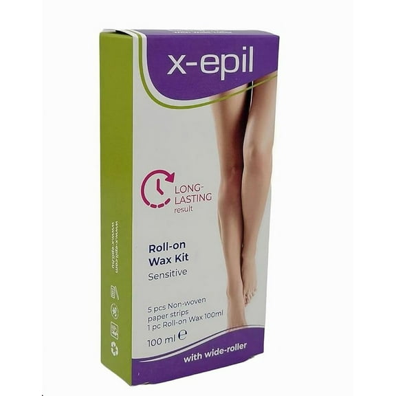 X-Epil - Wax Cartridge with Wide Roller - 100ml - Smooth Application with wide Roller For Hair Removal and Skin Care Depilatory Wax - Perfect for Thick Hair (Sensitive)