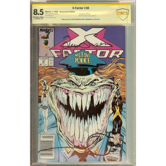X-Factor #30 CBCS 8.5 Signed by Walt and Louise Simonson.