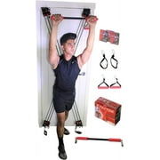 X Factor Door Gym Complete Home Fitness Set with the Straight Bar, DVD, and Workout Chart. For a full-body Workout at Home Gym