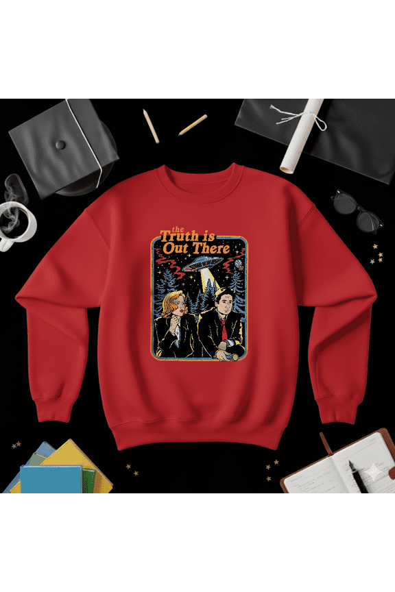 X-Files The Truth Is Out There Scully & Mulder TV Fan Sweatshirt V41452, up to size 5XL