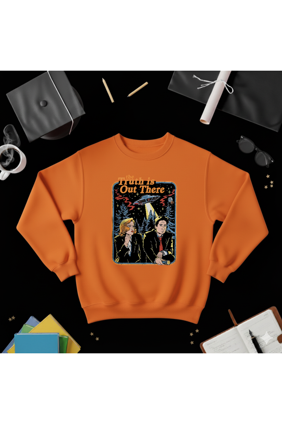 X-Files The Truth Is Out There Scully & Mulder TV Fan Sweatshirt V41452, up to size 5XL