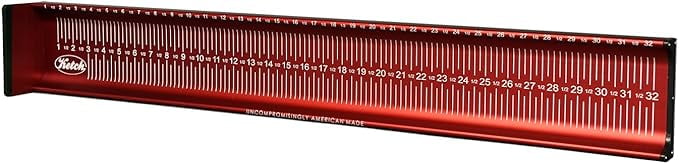 Ketch X Fish Measuring Board/Ruler - 32" Red