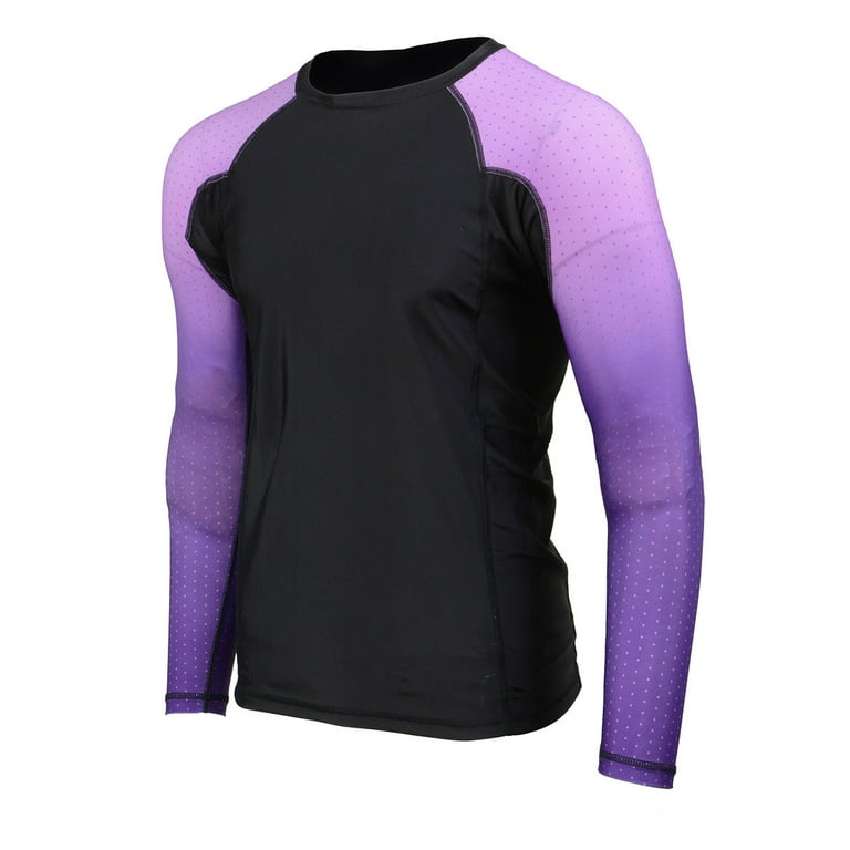 Purple long sleeve compression shirt sales