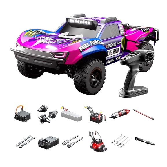 X Flash 1:10 Large Scale 4WD High-Speed Short-Course Truck, 85KM/H Remote Control Off-Road RC Car with Oil-Filled Shocks, Waterproof ESC for Adults - RTR