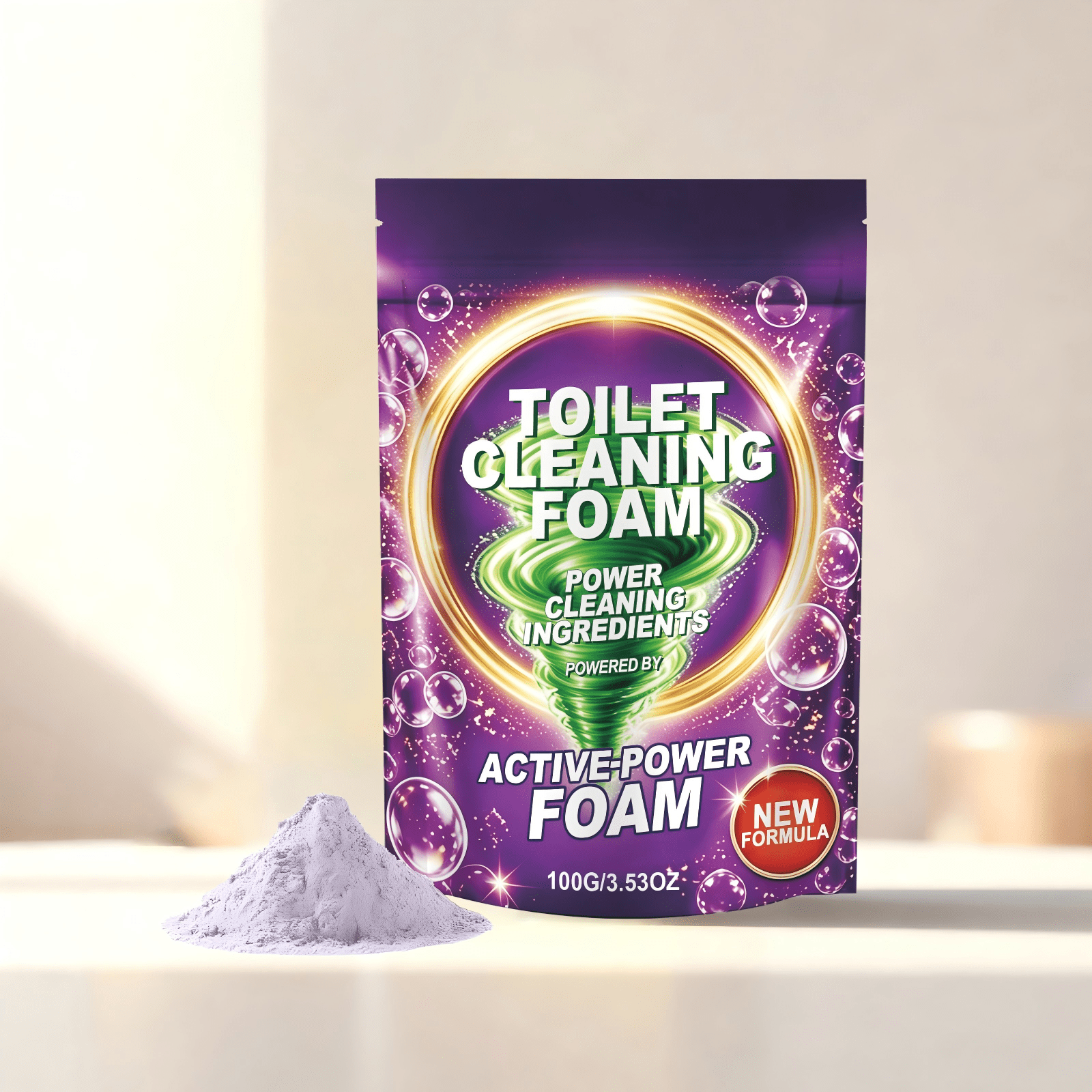X All Foaming Toilet Sculpted Piece Cleaner Powder, X All Foaming