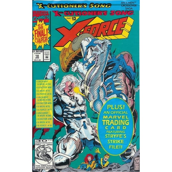 X-Force #18 (with card) VF ; Marvel Comic Book