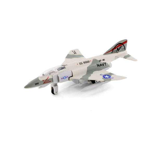 X Force Commander F-4 Phantom USS Midway Jet, Gray w/Beige - Showcasts 51310 - 7 Inch Scale Plane