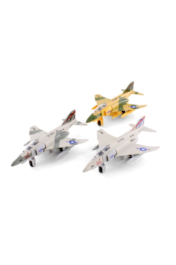 X Force Commander F-4 Phantom USS Midway Jet - Showcasts 51310 - 7 Inch Scale Set of 6 Model Planes