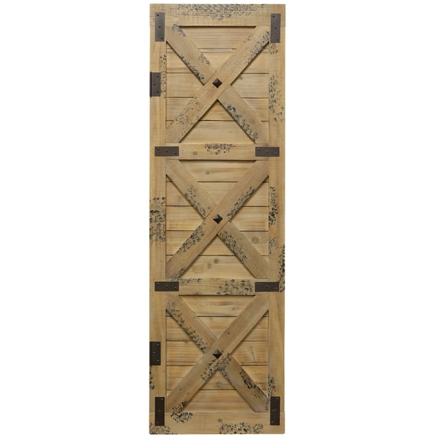 XFrame Barn Door Wood Panel Wall Art with Metal Details