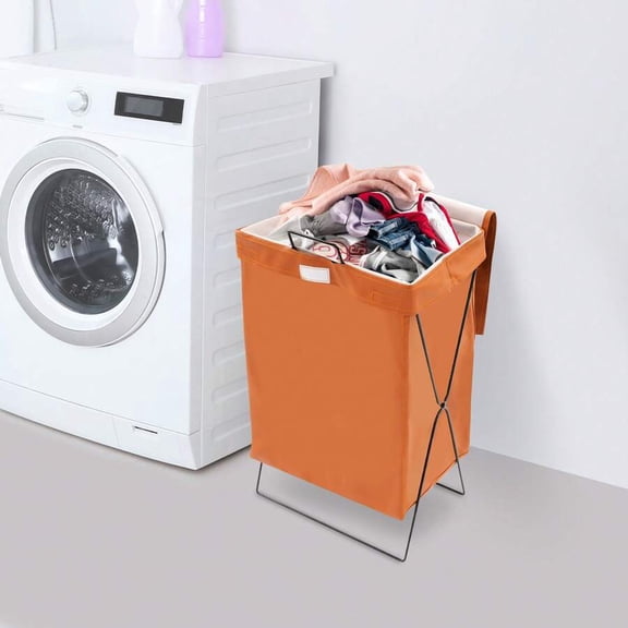 X-Frame Laundry Basket With Lid, Foldable Dirty Clothes Basket, Large Flip Top Laundry Hamper With Handles & Storage Board,  Collapsible Flip Top Laundry Basket For Home