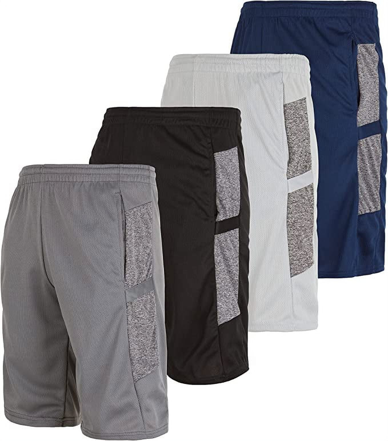 X Game Time - 4 Pack Men's Active Mesh Basketball Shorts Athletic ...