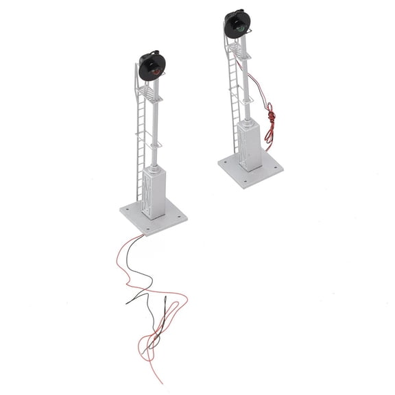 X Ho Scale Model Railroad Two-Lights Searchlight Signal Fine Metal Cabinet #05 Smile Home