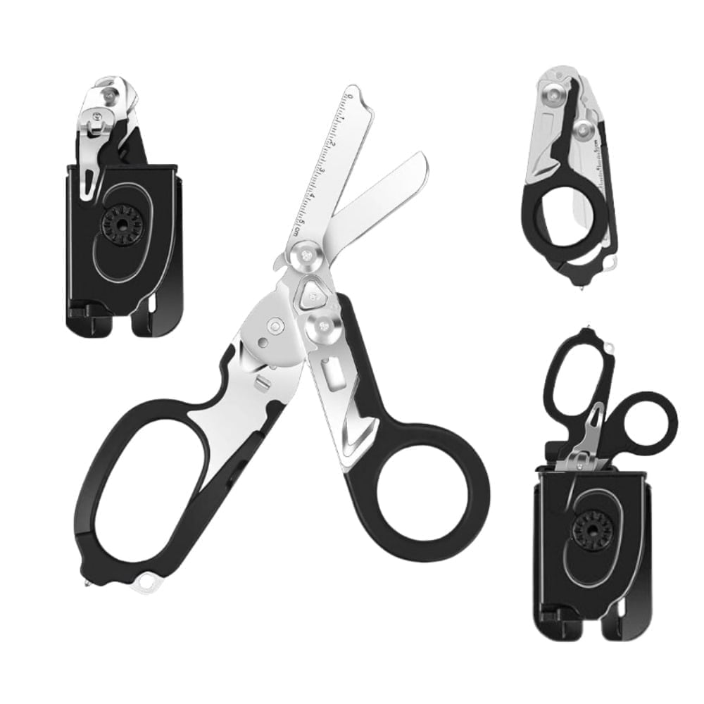 X.I. Products 6 in 1 Multifunctional Trauma Shears, Foldable Emergency Response Shears, 1 Piece