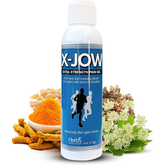 X-Jow - Extra Strength Pain Relief Gel, 4 Oz, Muscle Pain Relief - Shoulder Pain Relief - Joint Pain Relief - Massage Gel