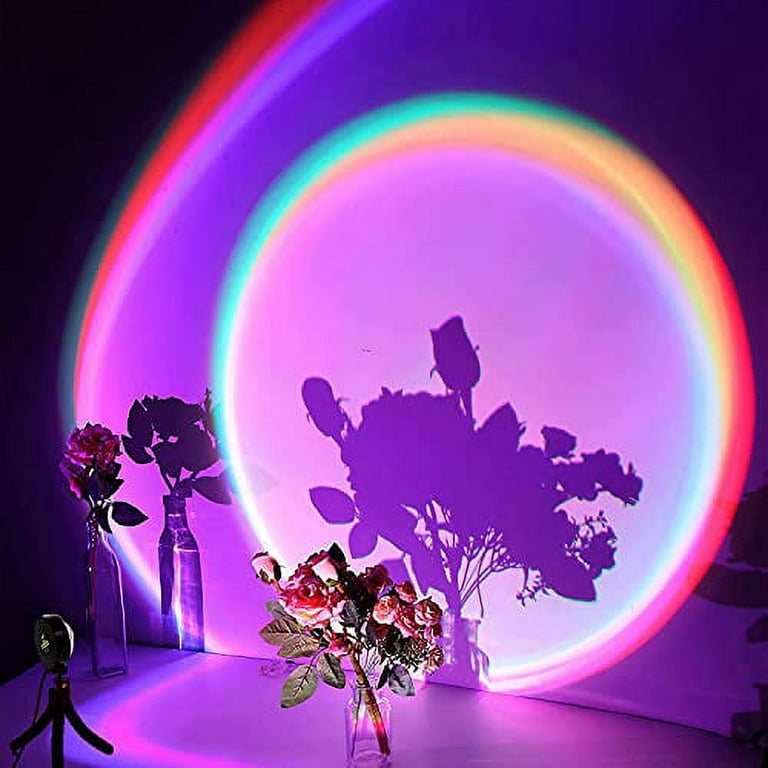 Rainbow Sun Pursonic Sunset Projector Lamp With USB Connectivity For  Bedroom, Background Wall, TikTok Decoration And Atmosphere Lighting From  Musicdream, $6.58